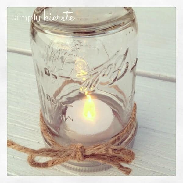 Mason Jar Table Lantern DIY - These lanterns are beautiful and safe to use! Great for weddings, parties and table decor!