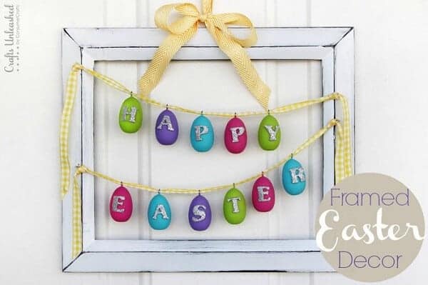 Framed “Happy Easter” Egg Banner