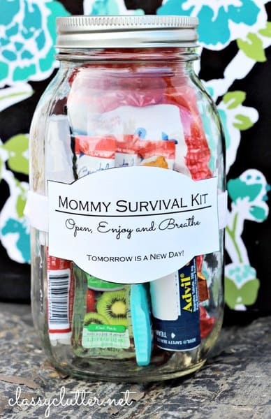 Survival Kit for Moms – Mother’s Day Homemade Gifts with Mason Jars