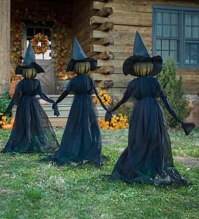 Outdoor Halloween Witch Stakes