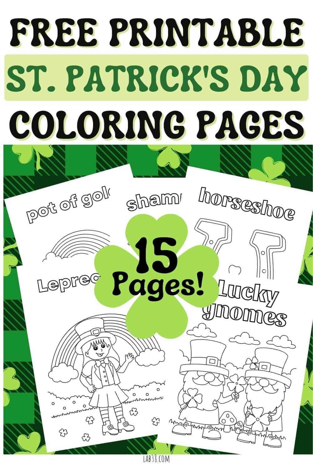 Free Printable St. Patrick's Day Coloring Pages for Kids 1000 x 1500