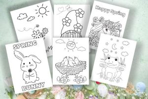 Printable Spring Coloring Pages For Kids 300x200 