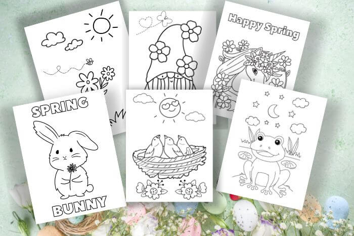 Printable Spring Coloring Pages for Kids
