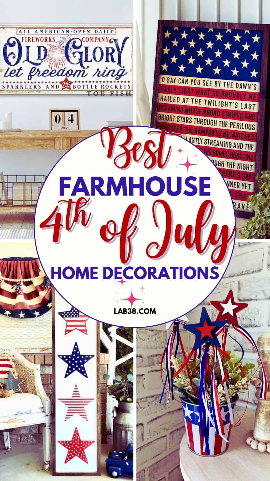 Farmhouse 4th of July Decorations pin 01