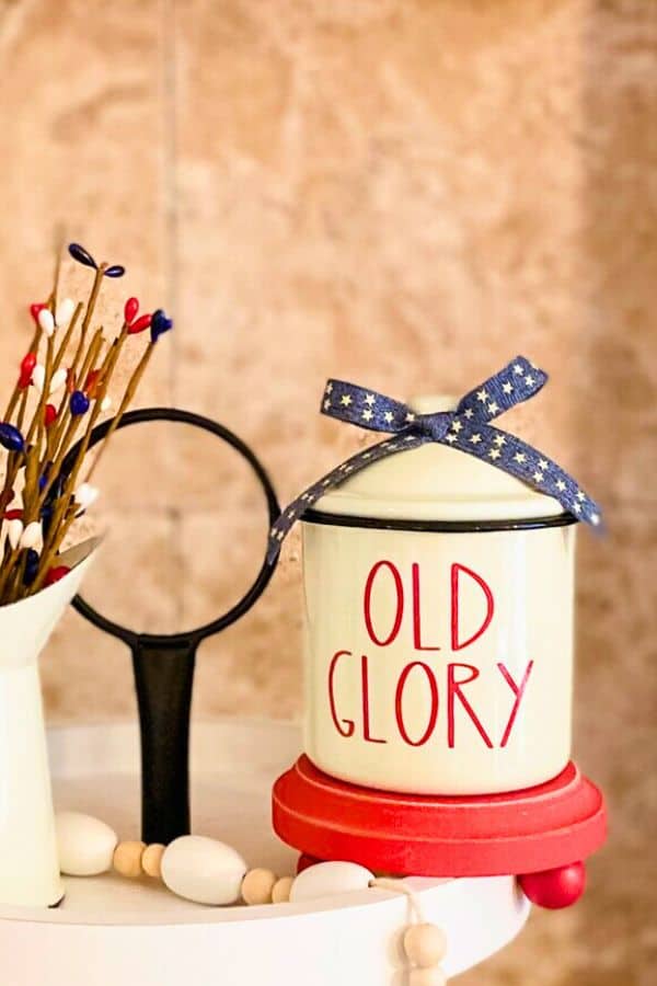 Old Glory Tiered Tray Canister