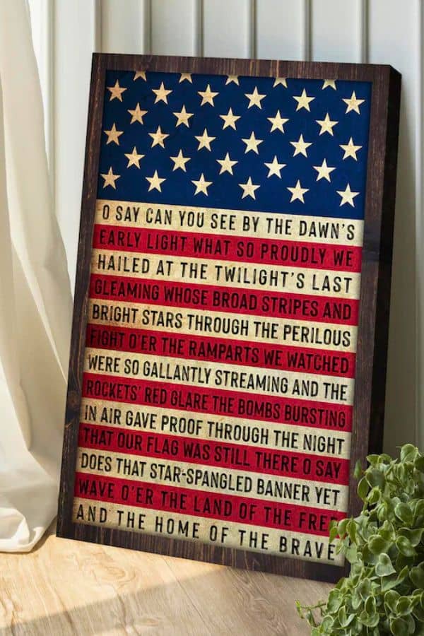 The Star-Spangled Banner Wooden Wall Art