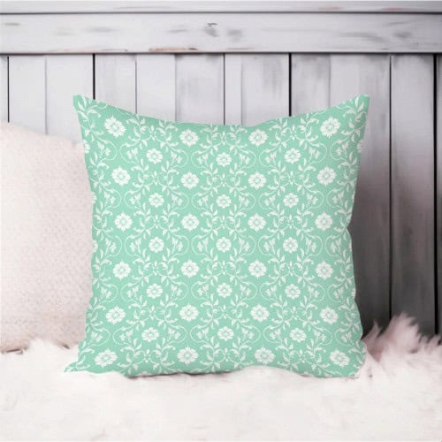 Abstract Mint Pattern Pillow Cover